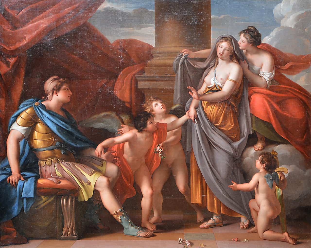 אפרודיטה מציגה את הלנה לפאריס